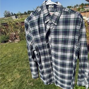 Plaid Green and Blue Men's Shirt